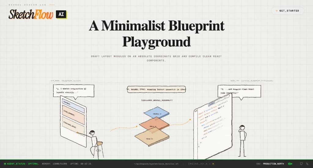 Sketchflow.ai — AI Sketch-to-Website Platform landing page